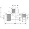 World Wide Fittings Male JIC to Female JIC Swivel to Male JIC Run Tee F5706X08X06X08 - alternate 2